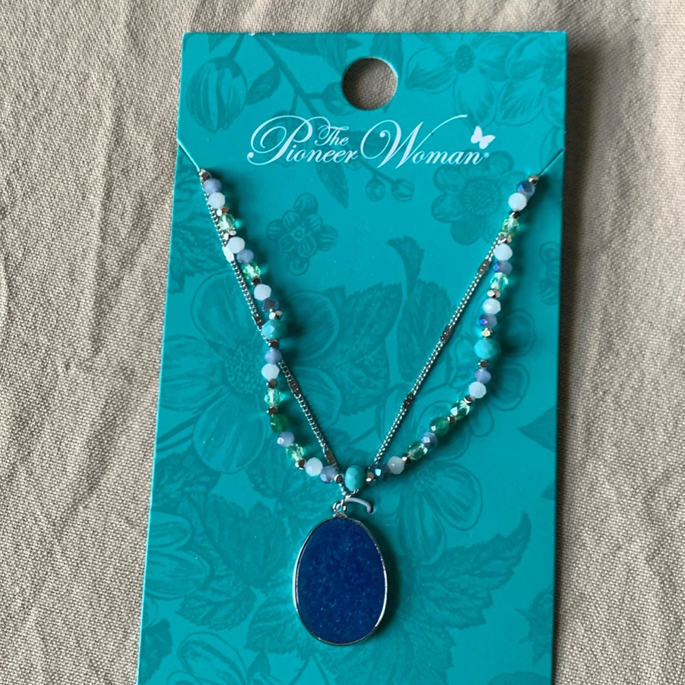 The Pioneer Woman Blue Beaded Double-Layer Necklace
